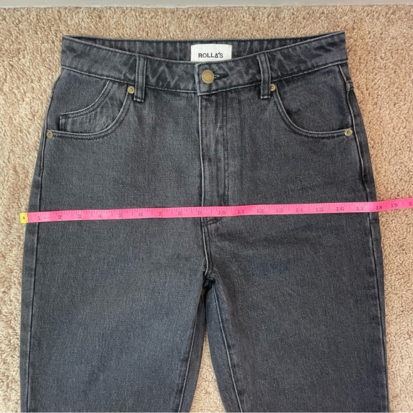 Rolla’s Original Straight Leg High Rise Denim Jeans in Brad Black Size 27 - Picture 13 of 16